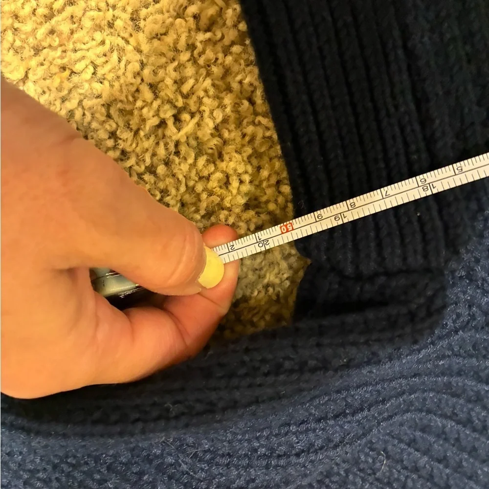 Athleta Women’s Borealis Cowl Neck Sweater in navy blue size S Heavyweight